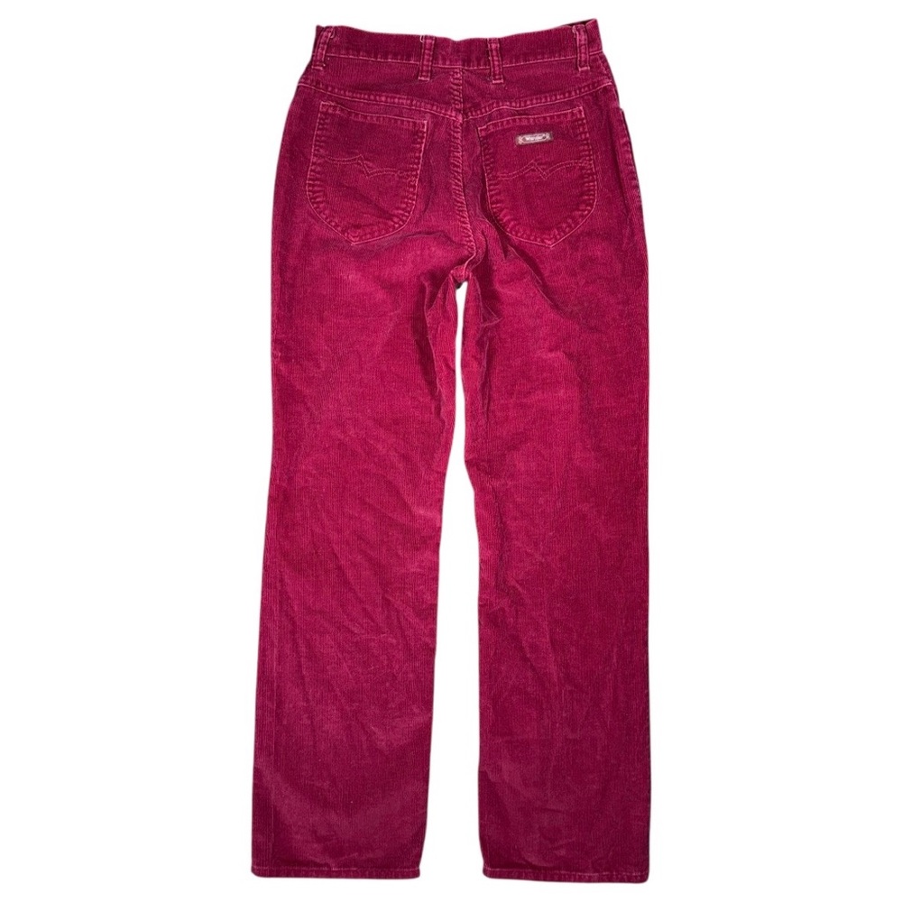 RARE VTG 80s Wrangler Magenta Corduroy Pants Sz 12 (28x31.5) Ultra High Rise USA